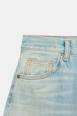 ZARA ДЖИНСЫ TRF EXTRA WIDE-LEG С ВЫСОКОЙ ПОСАДКОЙ, ГОЛУБОЙ