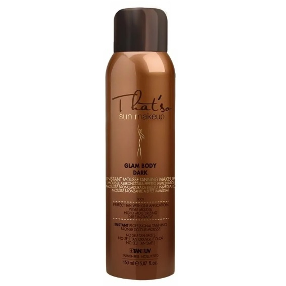 Мусс-автозагар мгновенный бронзово-золотистый That'So Glam Body Dark Tanning Mousse