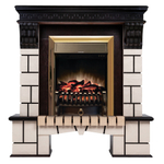 Каминокомплект Real Flame Stone AO-297 с очагом Fobos Lux Brass