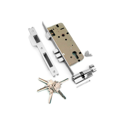 Замок врезной ARCHIE-LONGO L01-45-70 TR N с цилиндром кл/зав никель