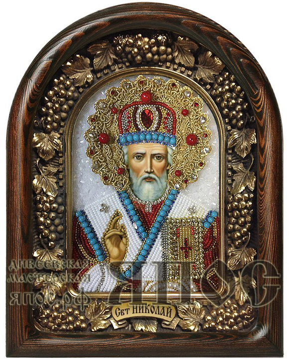 Икона Николай Чудотворец бисер