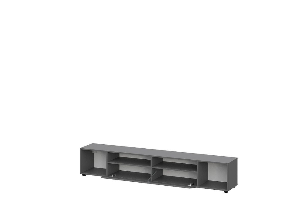 Модульная стенка в гостиную со шкафом Графит серый 200х35х136 см