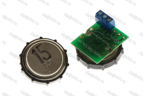 Кнопка (кнопочный модуль) ВКЛ13А-7-4П "15 этаж", круглая, с кодом Брайля