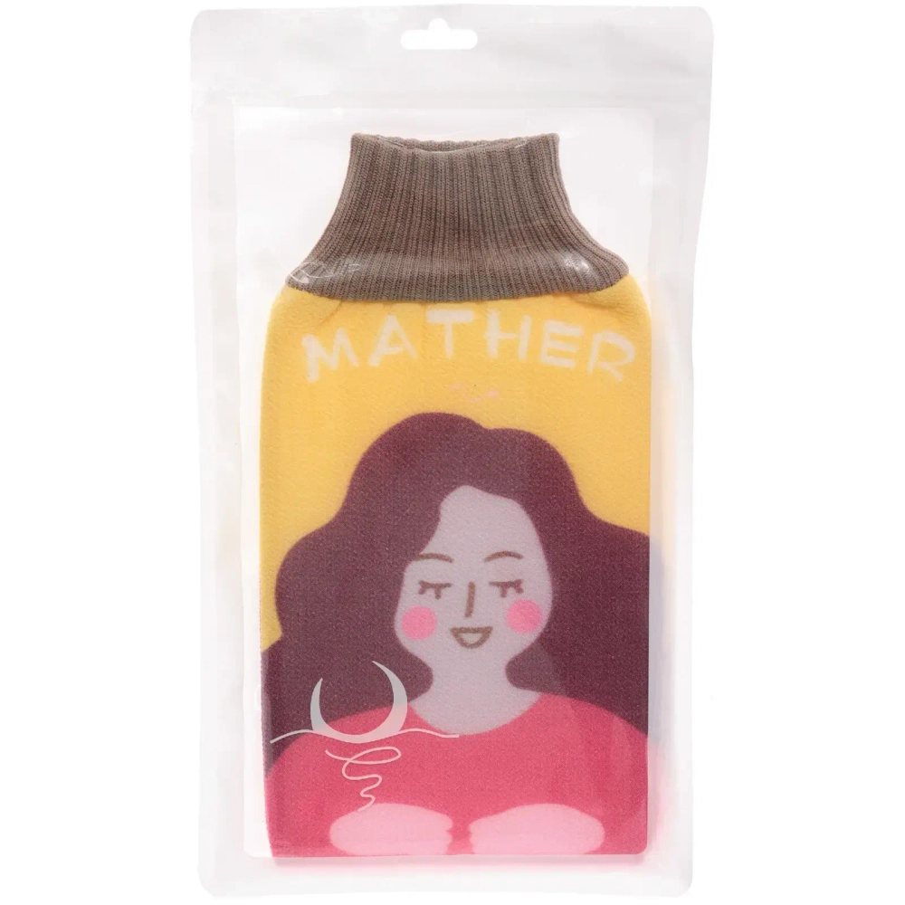 Мочалка - варежка массажная «Premium - МОЯ СЕМЬЯ», мама, 24,5*15,5см (ZIPпакет)