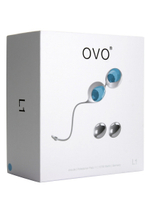 Голубые вагинальные шарики L1 со сменными бусинами серого цвета (Цвет: голубой)