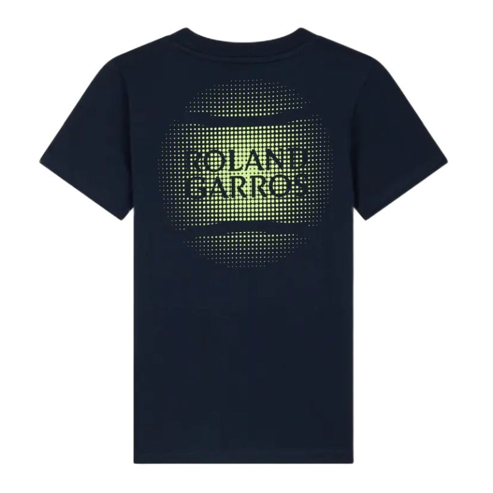 Футболка для мальчика теннисная Roland Garros Back Мяч - navy blue