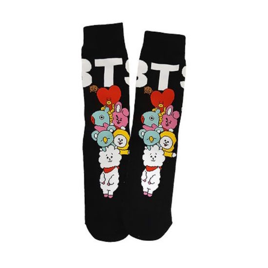Носки BT21 Главные герои, р-р 38-44 (черный)