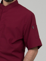 Бордовая мужская рубашка-китель "Мир" для повара и кондитера NVDesign