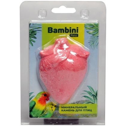 BAMBINI PETS Минеральный камень для птиц "Клубничка", 28 г