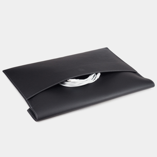 Чехол для MacBook Pro 13-14' из кожи теленка, черного цвета