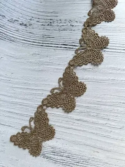 Тесьма кружево для рукоделия и вязания бабочки