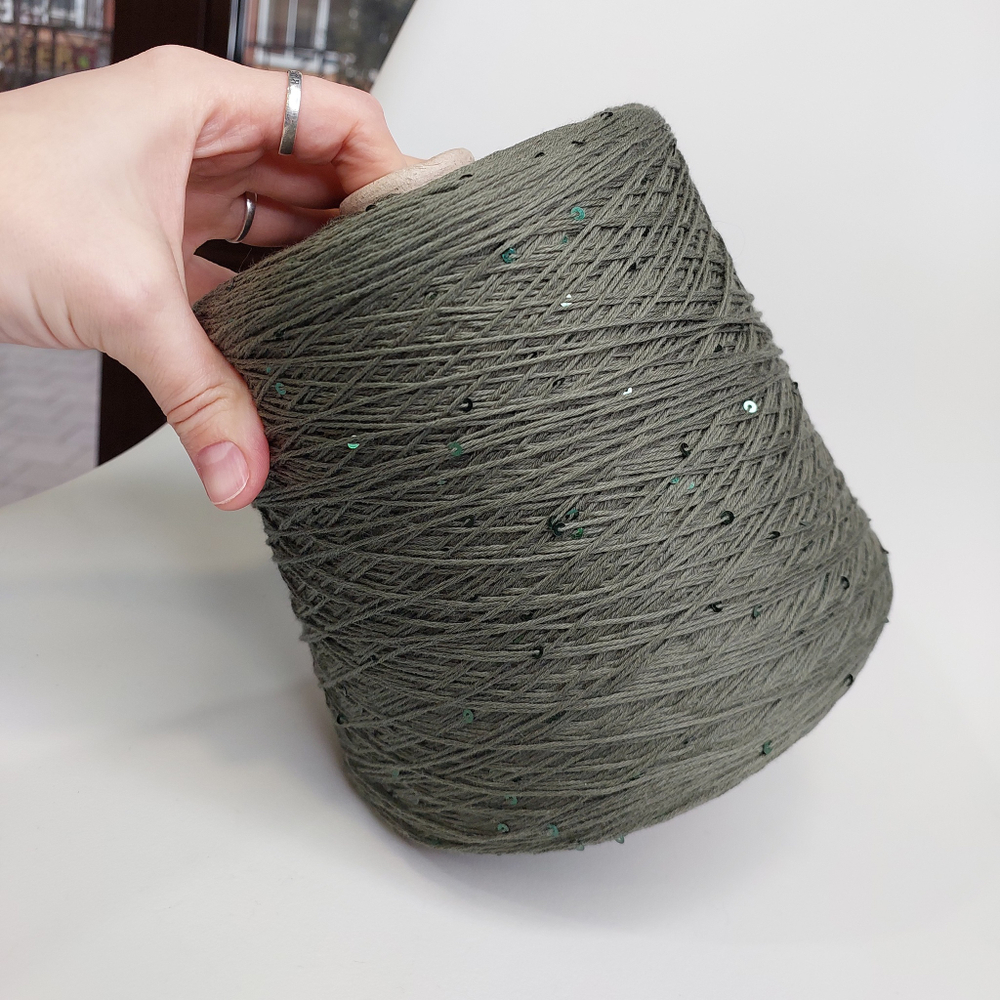 100% хлопок с пайетками 2мм Botto Giuseppe art Kylie