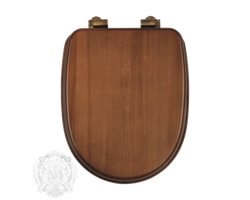 Сиденье для унитаза Migliore Gianeta 20951 с микролифтом, цвет: орех/золото