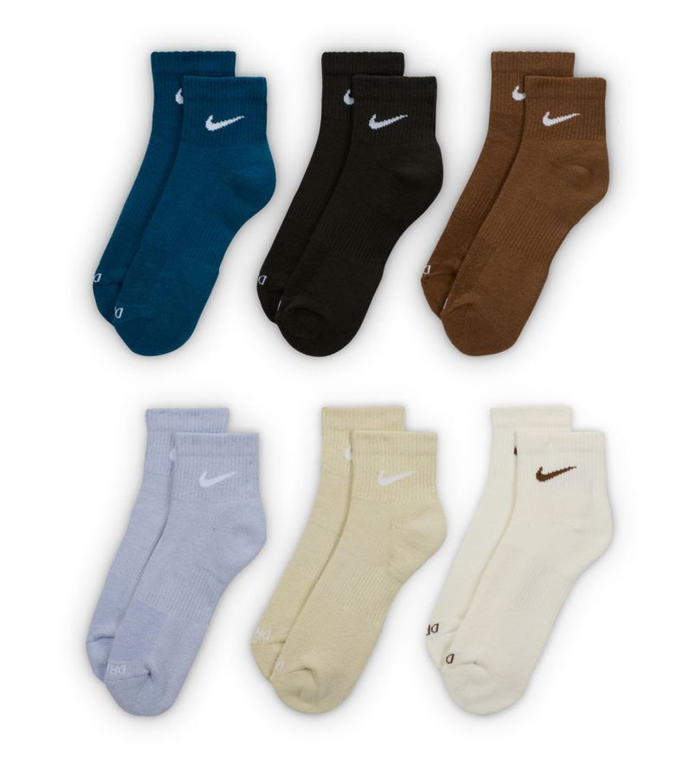 Теннисные носки Nike Everyday Plus Cushion Crew 6P - multicolor