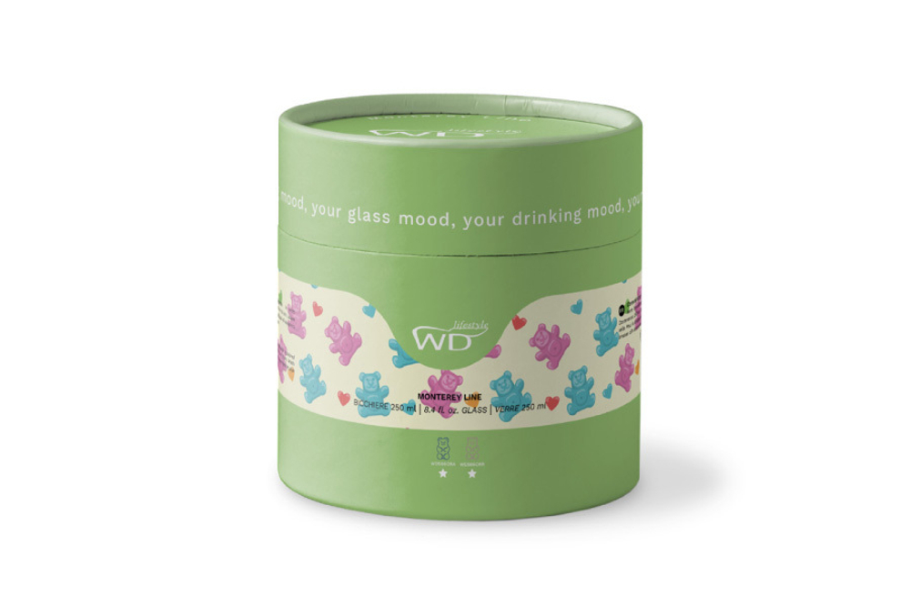 Стакан 250мл WD Lifestyle Monterey Медвежонок Тедди розовый