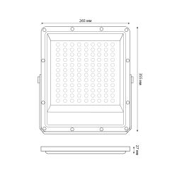 ULF-F51D-150W-6500K IP65 200-240V GREY Прожектор светодиодный. Дневной свет 6500K. Угол 90 градусов. Корпус серый. TM Uniel