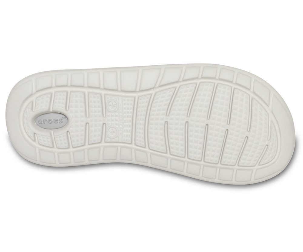 Шлепанцы CROCS LiteRide Slide Smoke/Pearl White