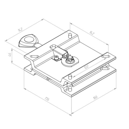 Поворотный механизм Практик.ПРО (алюминий)
