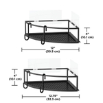Набор из 2-х угловых полок для ванной cubiko, черные