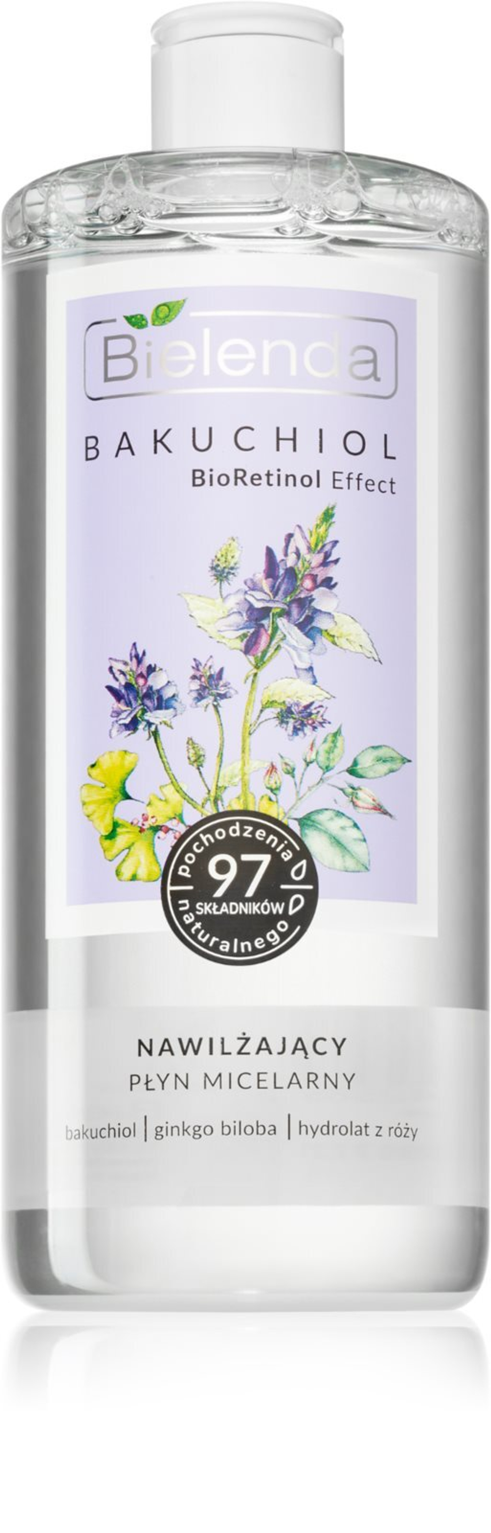 Bielenda Bakuchiol BioRetinol Effect - увлажняющая мицеллярная вода /   500  ml  / GTIN 5902169042585