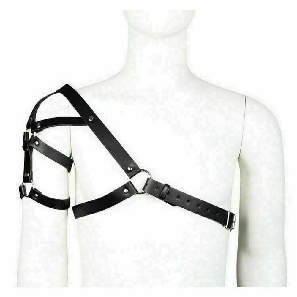 Мужская сбруя (портупея) черная Romeo Rossi