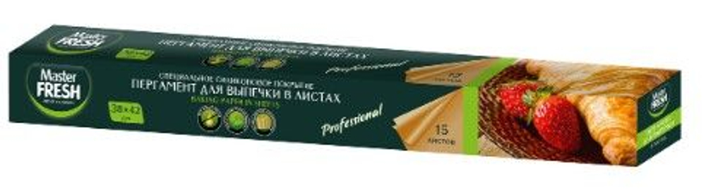 Master FRESH пергамент в листах прямоугольный 38*42см 15листов, 1шт