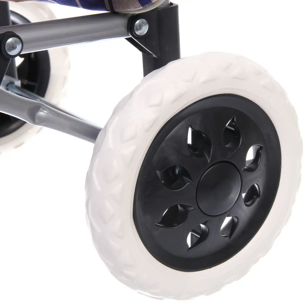 Тележка хозяйственная с сумкой (93*33*26см, колеса 16см,грузоподъемность до 30 кг.) синяя SYD-016