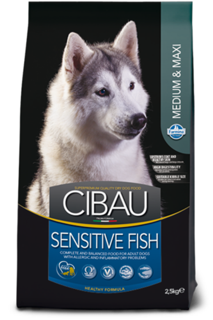 Farmina Cibau 2.5кг Adult Sensitive Medium/Maxi Breed Сухой корм для собак средних и крупных пород Рыба