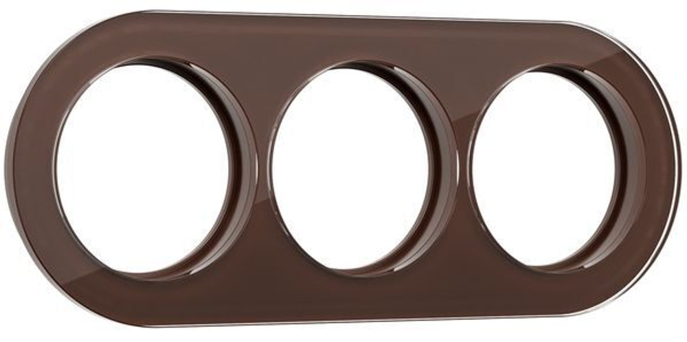 Рамка на 3 поста чёрный