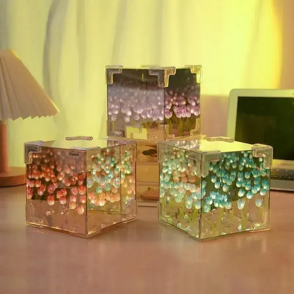 Ночник с тюльпанами,подарок девушке,ночник для девочки diy,30 цветок