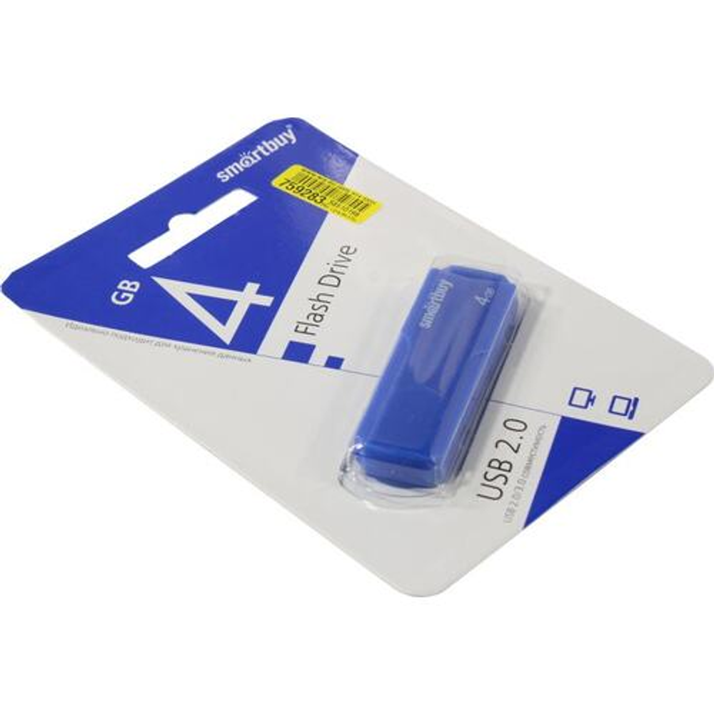 SmartBuy Clue &lt;SB4GBCLU-BU&gt; USB2.0 Flash Drive  4Gb  (RTL)