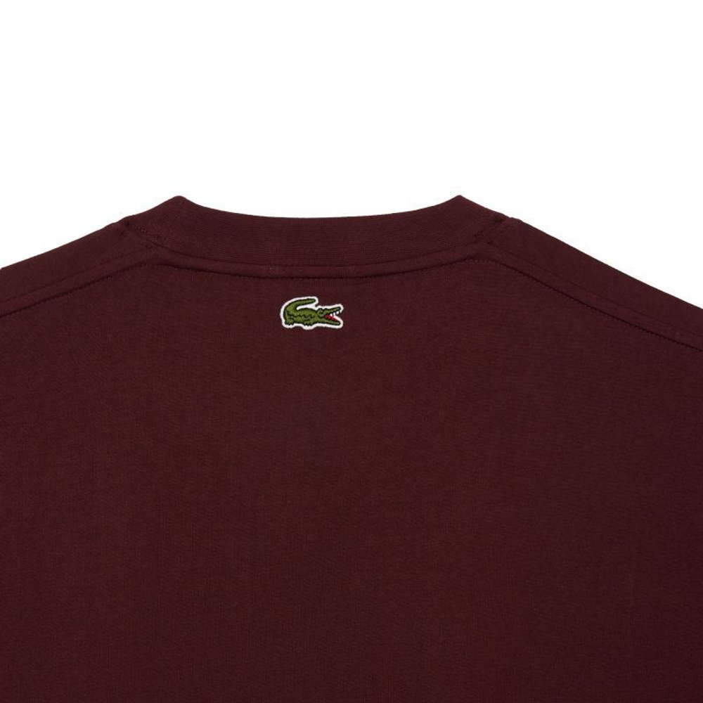Мужская теннисная футболка Lacoste Signature Print Cotton - Коричневый