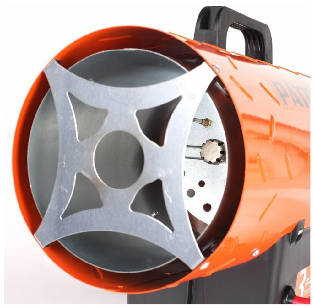 Калорифер газовый PATRIOT GS 12 12 кВт, 320 мᵌ/ч, пьезо поджиг, редуктор, шланг (633445012)