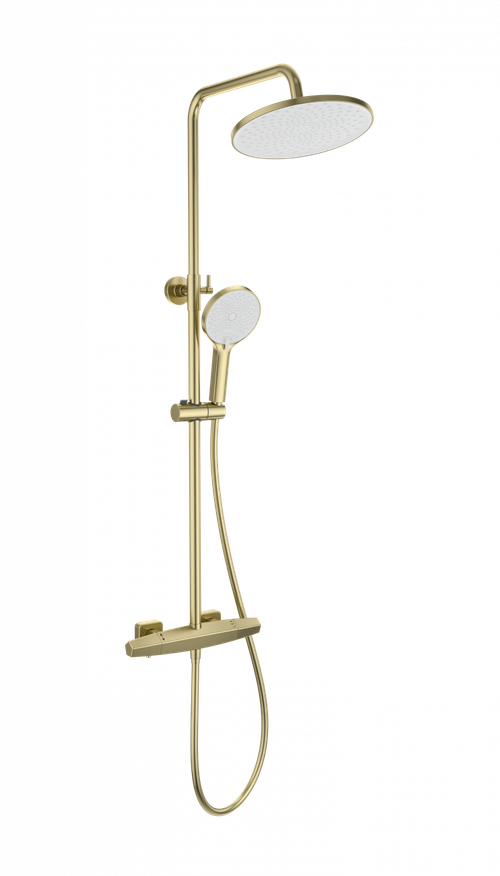 Душевая система с термостатом WONZON & WOGHAND NEO, Брашированное золото (WW-B3045-A-BG)