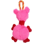 Игрушка для собак средних и малых пород «ЗООГРАД», свинка с канатом, с пищалкой, 34*18см (лейбл)