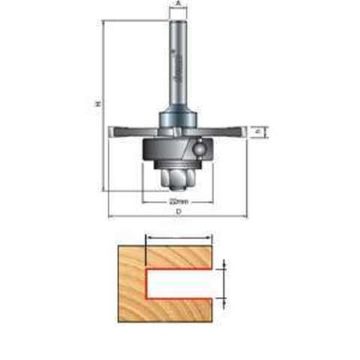 Фреза пазовая трехлучевая с подшипником (50.8х2.5 мм; хвостовик 6 мм) FREUD PRO 63-11306