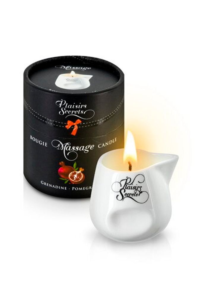 826020 / MASSAGE CANDLE POMEGRANATE 80ML Свеча с массажным маслом Спелый гранат 80 мл