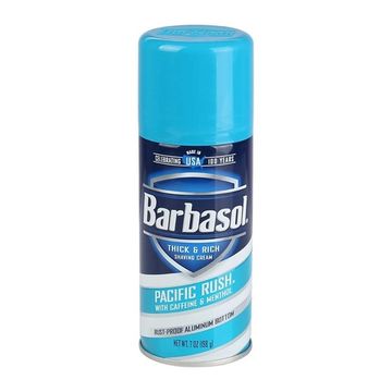Крем-пена для бритья тонизирующая Barbasol Pacific Rush with Caffeine and Menthol Thick & Rich Shaving Cream, 198г