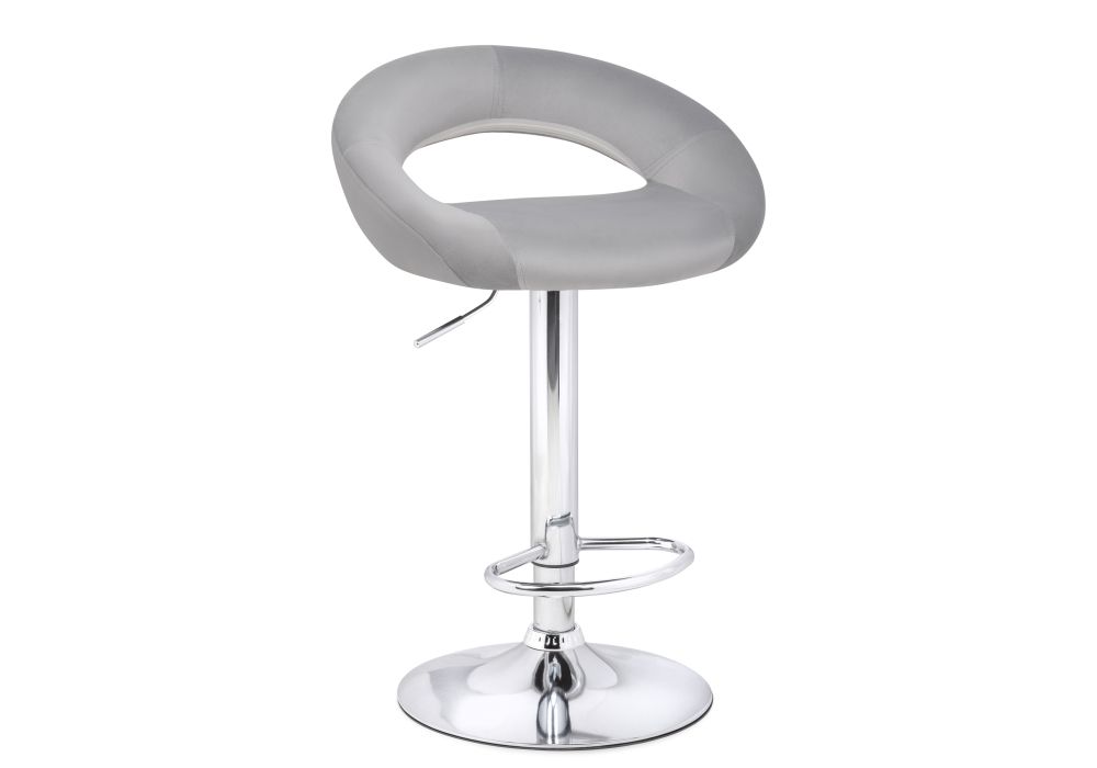 Барный стул Oazis gray fabric / chrome