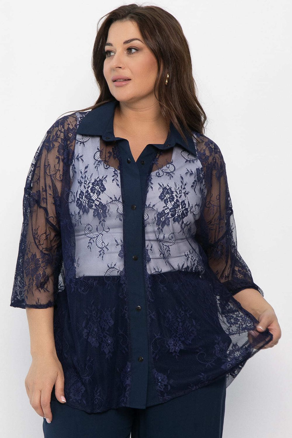 Костюм Кружевная история (синий) К13799-13М LT Collection