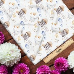 Ткань штапель мама гусыня