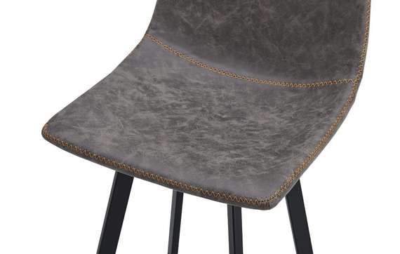 Барный стул Netro 76 см, серый на черных металлических ножках | Купить в Hallberg.ru