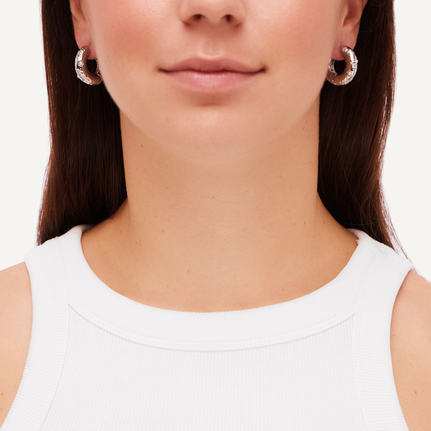 Серьги Rough Donut Earrings – Silver