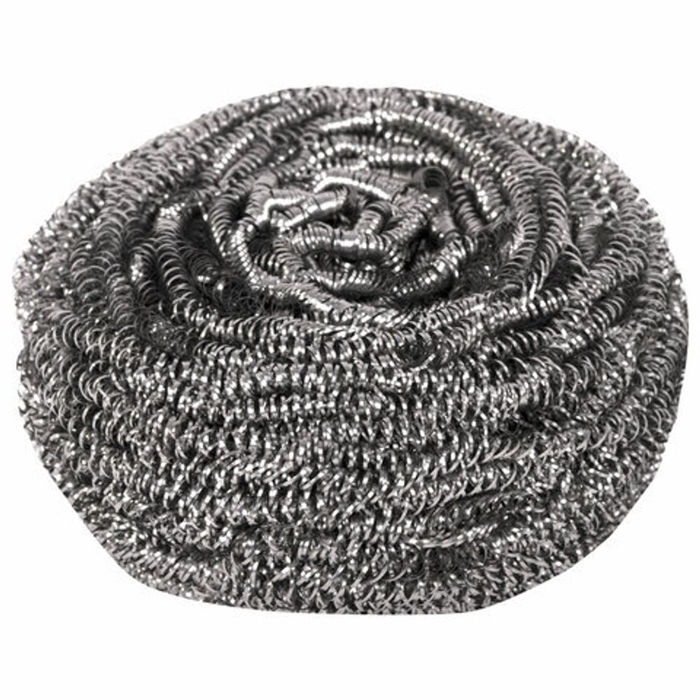 Губка (мочалка) металлическая, спиральная, 50 г, БОЛЬШАЯ, для посуды, гриля, плиты, LAIMA, 603101