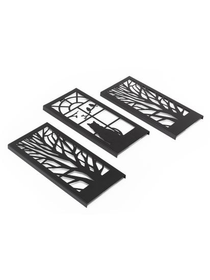 Панно с подсветкой "Кот на окне"