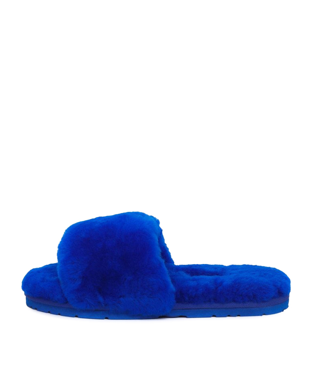 FLUFF SLIDE SLIPPER-electric blue