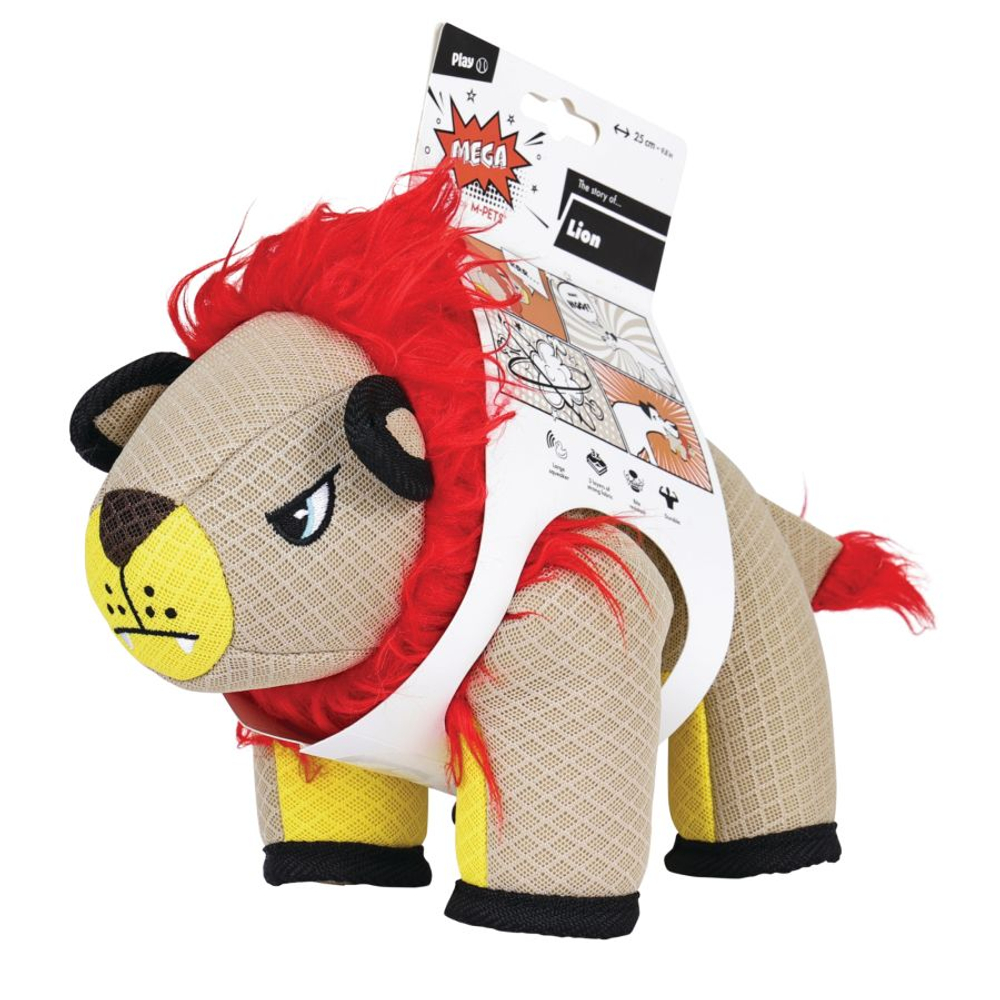 Игрушка для собак M-PETS MEGA мягкая суперпрочная Лев, 25x14x18 см