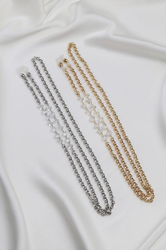 Цепочка для очков с хрусталем