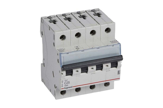 Автоматический выключатель C25A 4П 6000/10kA Tx3 Legrand