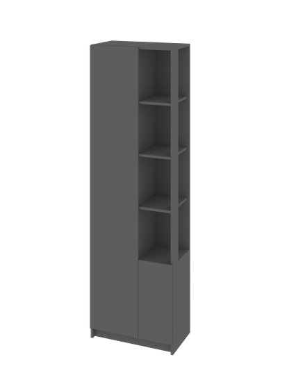 Шкаф РИЧАРД-1 /600*2000*350/ левый розовый кварц / белый